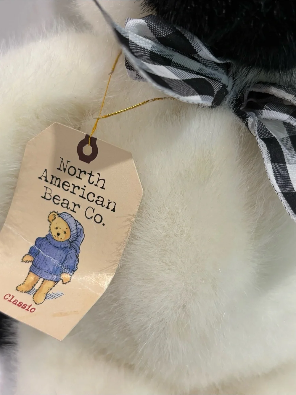 North American Bear Co‎ Gingham Gang Cat #3487 Vintage 1998 12” NWT